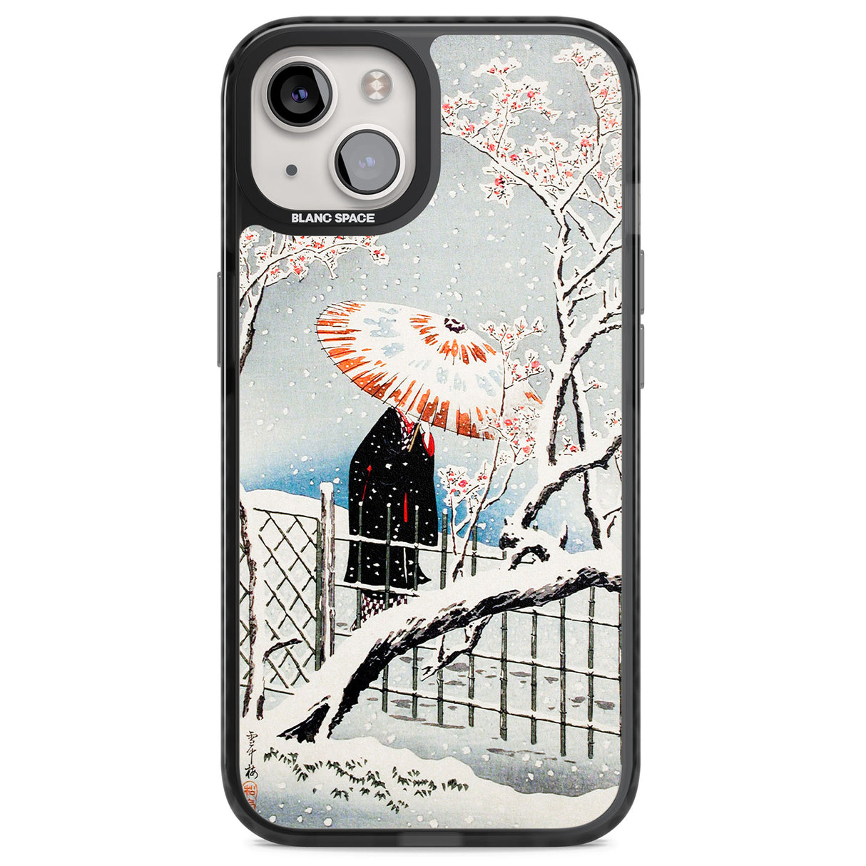 Plum Tree in Snow by Hiroaki Takahashi Magsafe Black Impact Phone Case for iPhone 13, iPhone 14, iPhone 15