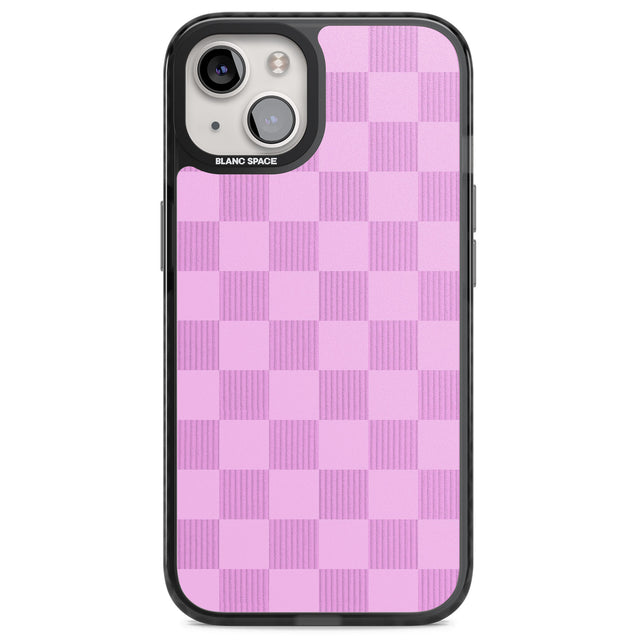 BUBBLEGUM CHECKERED Magsafe Black Impact Phone Case for iPhone 13, iPhone 14, iPhone 15