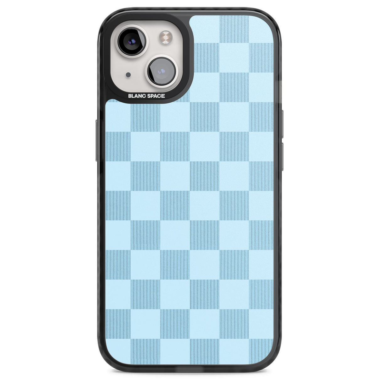 SKYBLUE CHECKERED Magsafe Black Impact Phone Case for iPhone 13, iPhone 14, iPhone 15