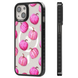 Pink Pumpkins Magsafe Black Impact Phone Case for iPhone 13, iPhone 14, iPhone 15