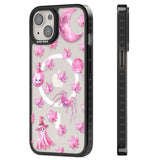 Pink Moon & Maple Magsafe Black Impact Phone Case for iPhone 13, iPhone 14, iPhone 15