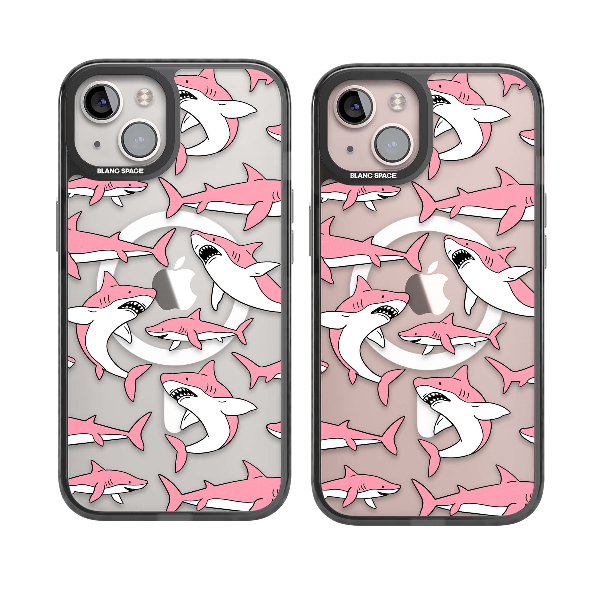 Bubblegum Sharks for her iPhone case | Black Impact Magsafe case for iPhone 13, iPhone 14, iPhone 15