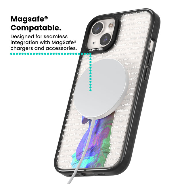 Iridescent De Milo Magsafe Black Impact Phone Case for iPhone 13, iPhone 14, iPhone 15