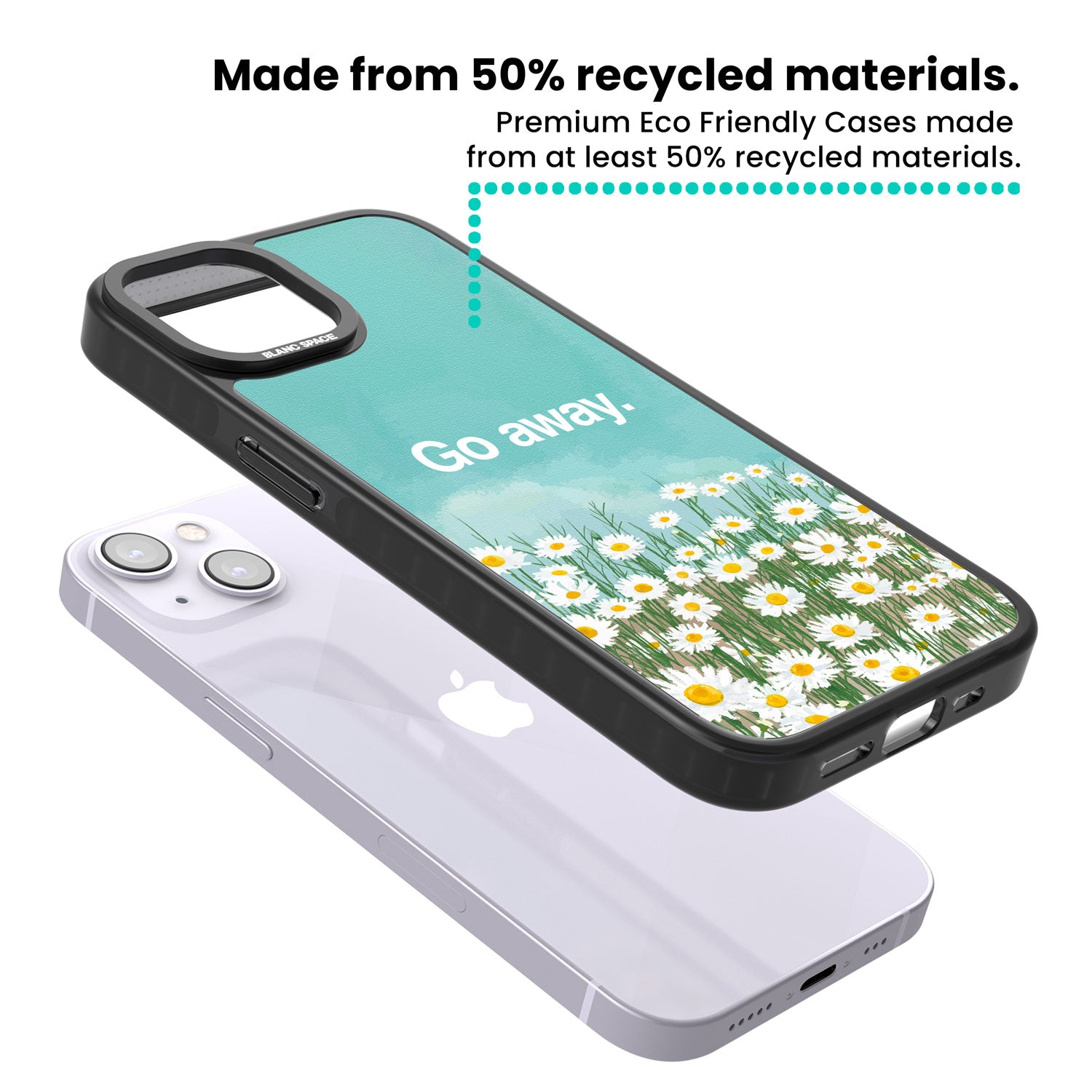 Go away Magsafe Black Impact Phone Case for iPhone 13, iPhone 14, iPhone 15