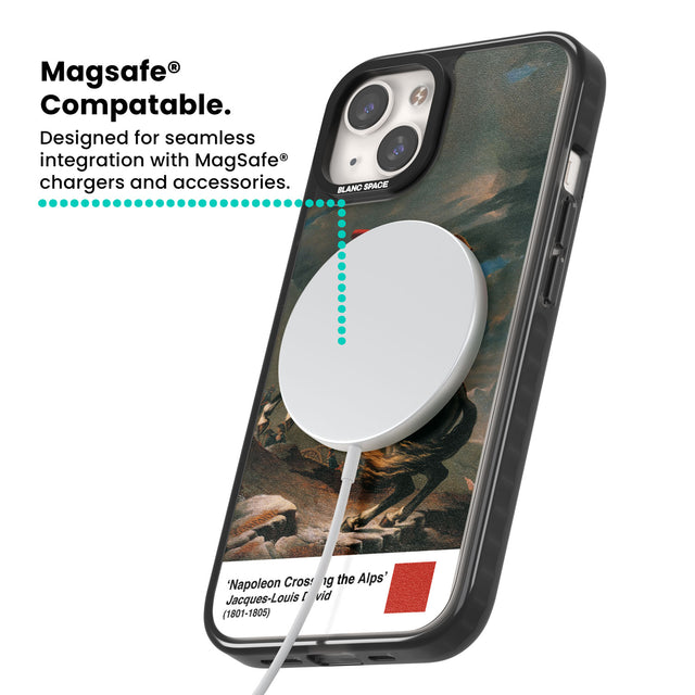 Napoleon Crossing the Alps Magsafe Black Impact Phone Case for iPhone 13, iPhone 14, iPhone 15