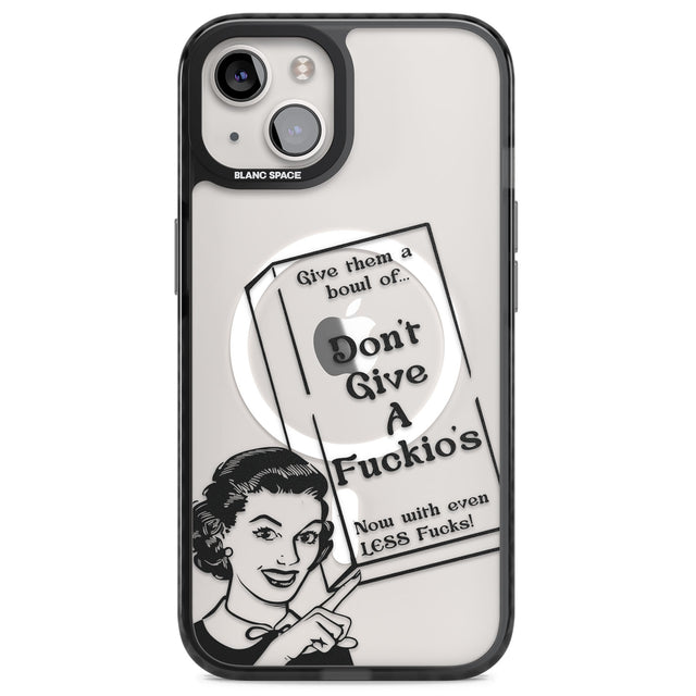 "Don't Give a F*ckio's" Cereal Magsafe Black Impact Phone Case for iPhone 13, iPhone 14, iPhone 15