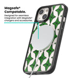 Emerald Stars Pattern (Clear) Magsafe Black Impact Phone Case for iPhone 13, iPhone 14, iPhone 15