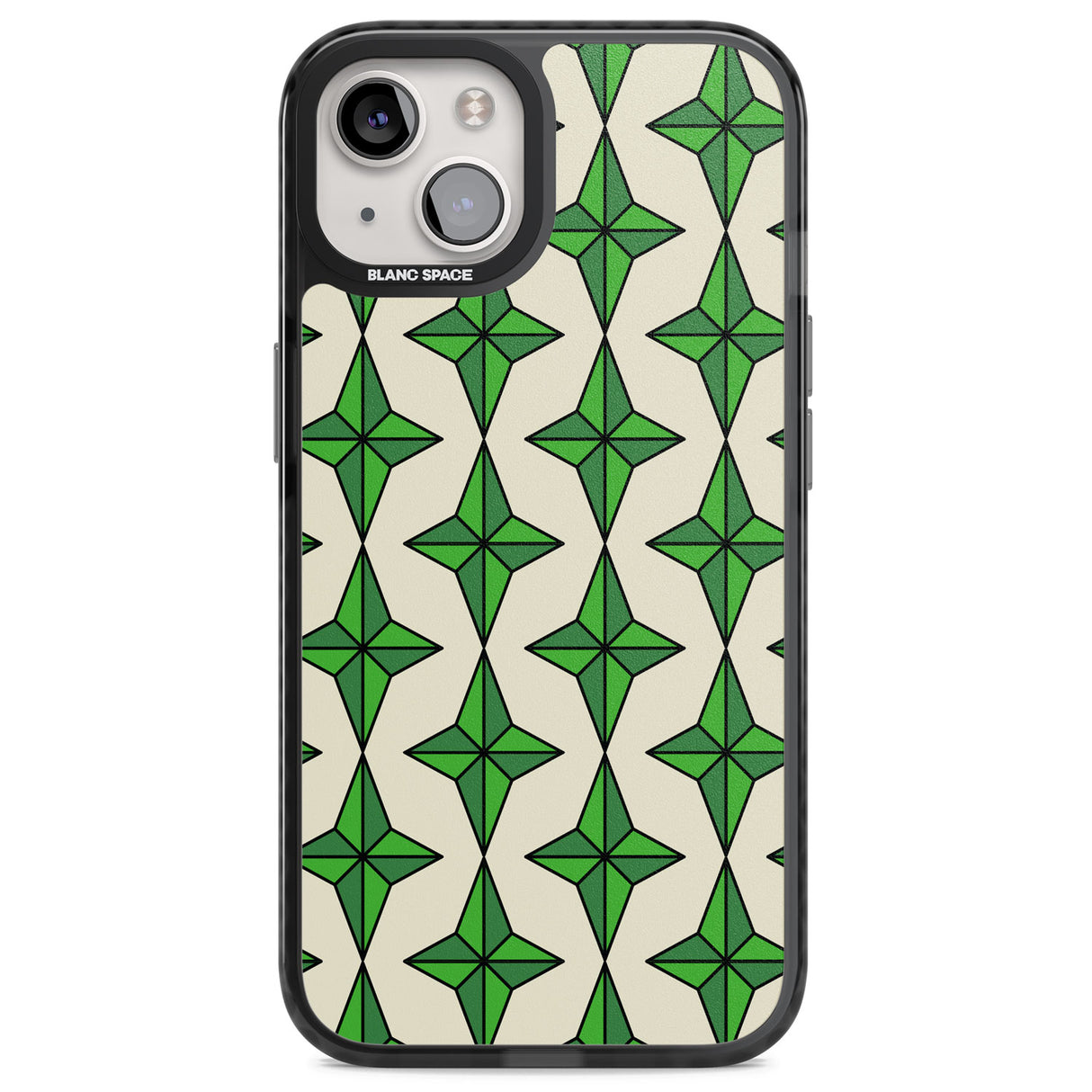 Emerald Stars Pattern Magsafe Black Impact Phone Case for iPhone 13, iPhone 14, iPhone 15