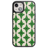 Emerald Stars Pattern Magsafe Black Impact Phone Case for iPhone 13, iPhone 14, iPhone 15