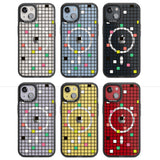 Vibrant Clear Geometric Grid Magsafe Black Impact Phone Case for iPhone 13, iPhone 14, iPhone 15