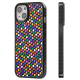 Multicolour Polka-dot Fiesta (Purple) Magsafe Black Impact Phone Case for iPhone 13, iPhone 14, iPhone 15