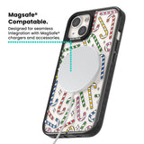 Colourful Stars & Candy Canes Magsafe Black Impact Phone Case for iPhone 13, iPhone 14, iPhone 15