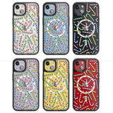 Colourful Stars & Candy Canes Magsafe Black Impact Phone Case for iPhone 13, iPhone 14, iPhone 15