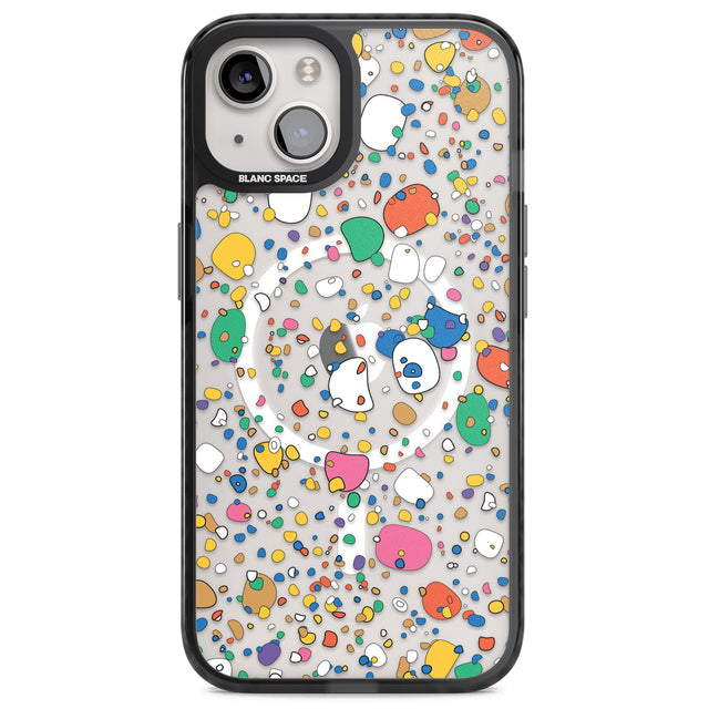 Colourful Confetti Pebbles Magsafe Black Impact Phone Case for iPhone 13, iPhone 14, iPhone 15