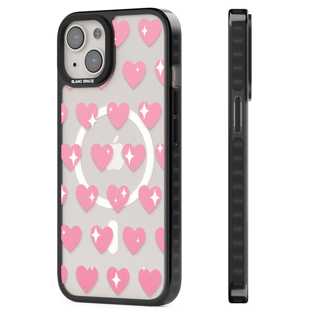 Sweet Hearts Magsafe Black Impact Phone Case for iPhone 13, iPhone 14, iPhone 15
