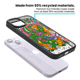 Psychedelic Jungle Dragon Magsafe Black Impact Phone Case for iPhone 13, iPhone 14, iPhone 15