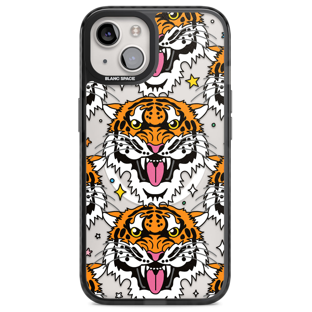 Fierce Jungle Tigers Magsafe Black Impact Phone Case for iPhone 13, iPhone 14, iPhone 15