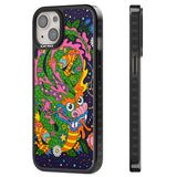 Psychedelic Jungle Dragon (Purple) Magsafe Black Impact Phone Case for iPhone 13, iPhone 14, iPhone 15