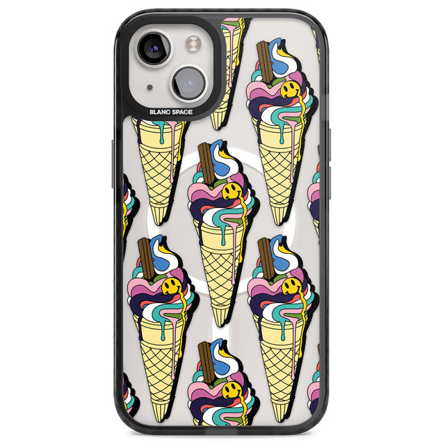 Trip & Drip Ice Cream Magsafe Black Impact Phone Case for iPhone 13, iPhone 14, iPhone 15
