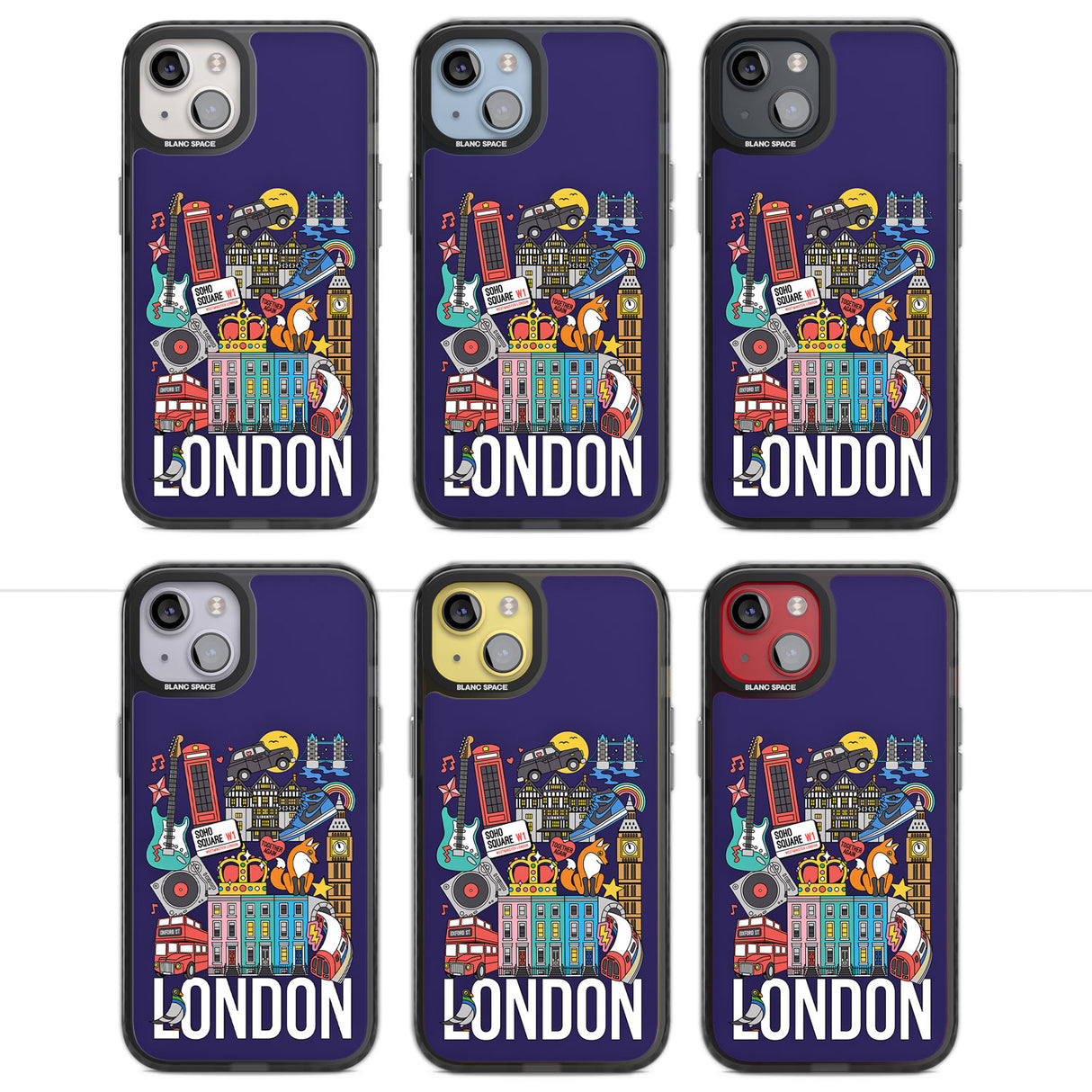 London Calling Magsafe Black Impact Phone Case for iPhone 13, iPhone 14, iPhone 15