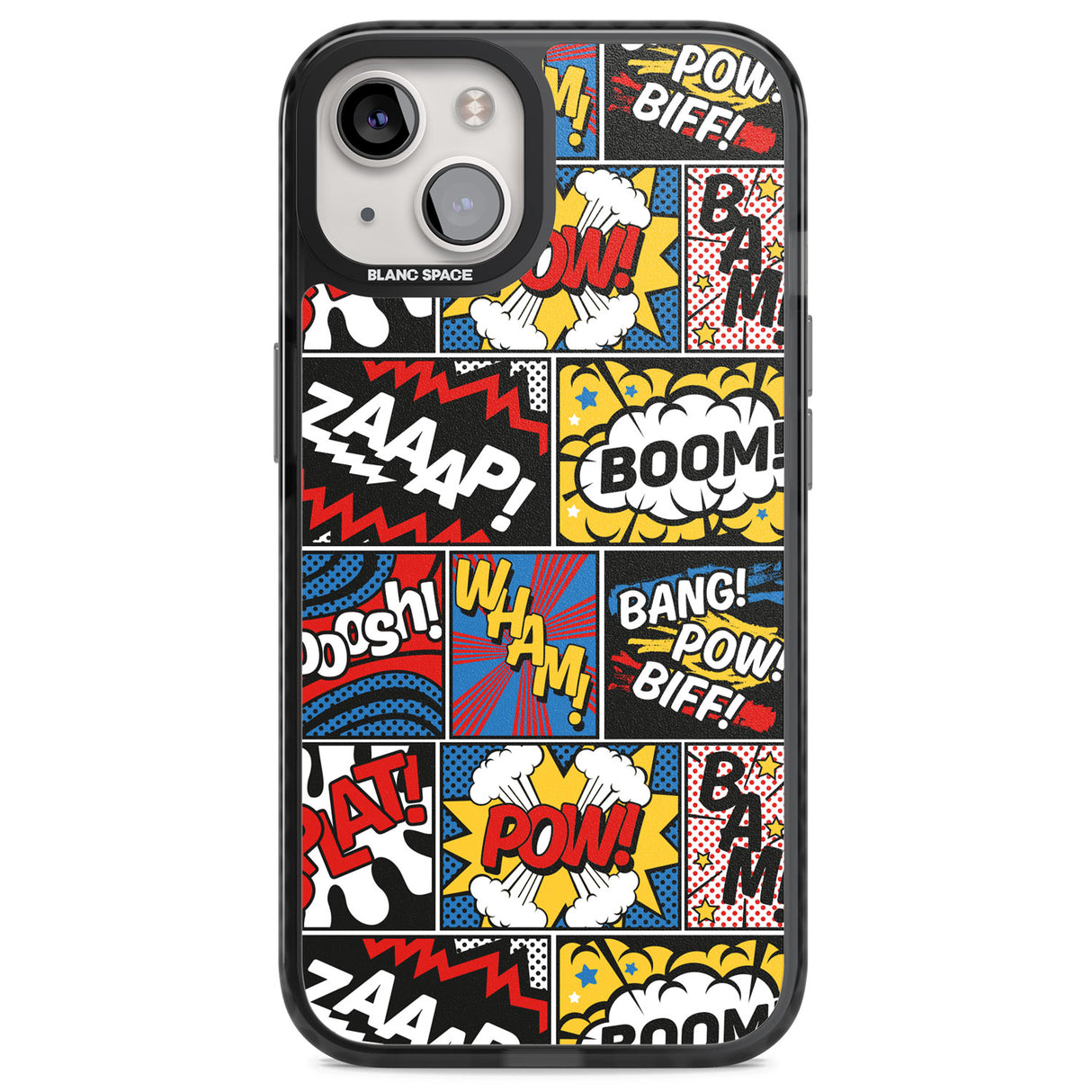 Onomatopoeia Magsafe Black Impact Phone Case for iPhone 13, iPhone 14, iPhone 15