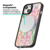 Multicolour Liberty Line Pattern Magsafe Black Impact Phone Case for iPhone 13, iPhone 14, iPhone 15