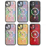 Multicolour Liberty Line Pattern Magsafe Black Impact Phone Case for iPhone 13, iPhone 14, iPhone 15