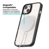 White Cosmic Galaxy Pattern Magsafe Black Impact Phone Case for iPhone 13, iPhone 14, iPhone 15