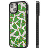 Christmas Tree Pattern Magsafe Black Impact Phone Case for iPhone 13, iPhone 14, iPhone 15