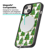 Christmas Tree Pattern (Clear) Magsafe Black Impact Phone Case for iPhone 13, iPhone 14, iPhone 15