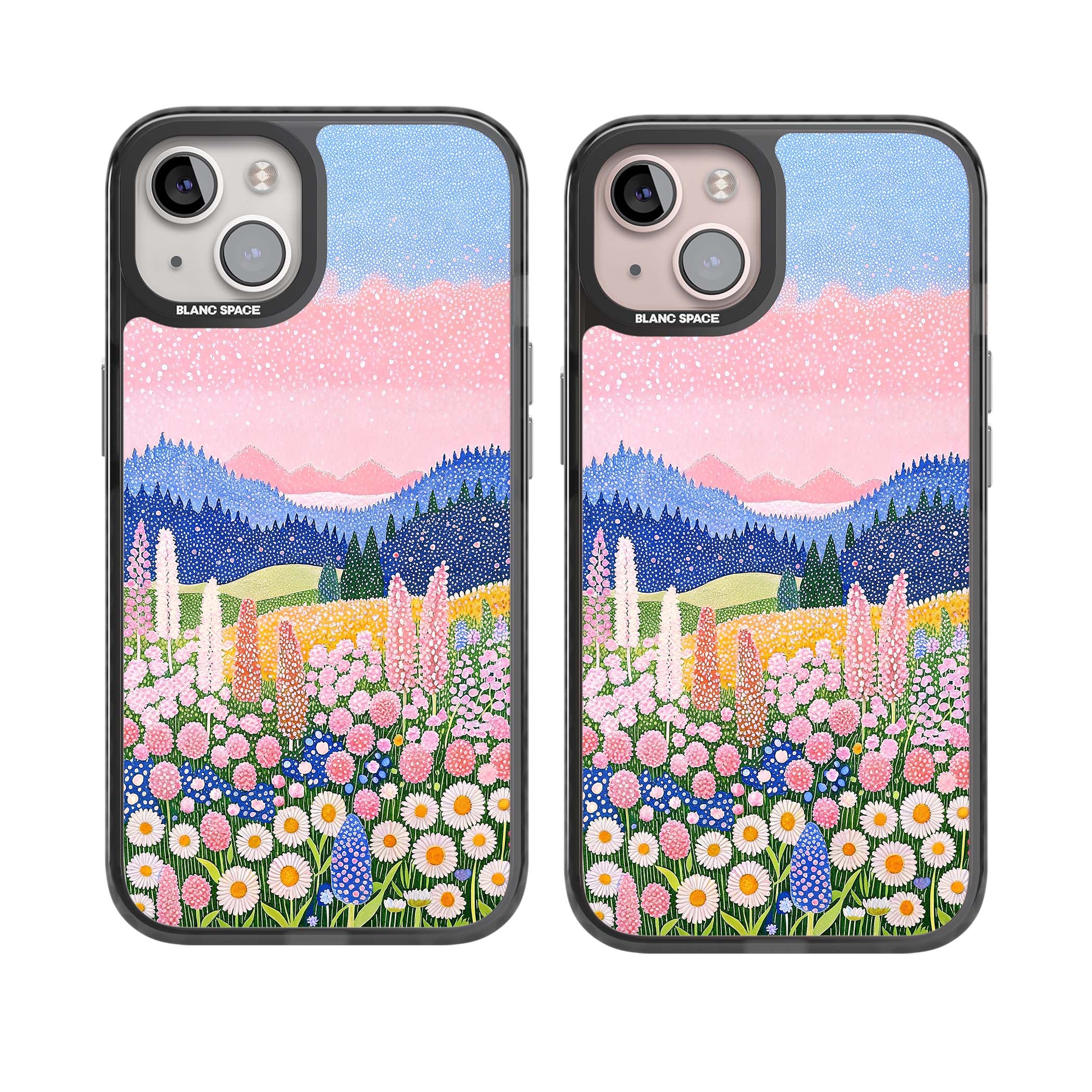 Valley Horizon cottagecore iPhone case | Black Impact Magsafe case for iPhone 13, iPhone 14, iPhone 15