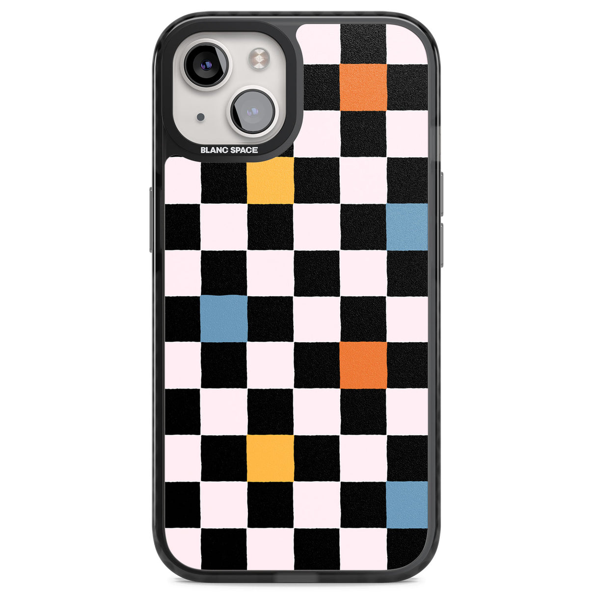 Vibrant Retro Checkered Magsafe Black Impact Phone Case for iPhone 13, iPhone 14, iPhone 15