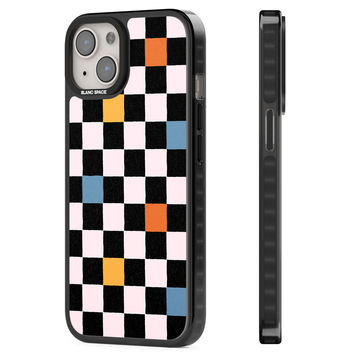 Vibrant Retro Checkered Magsafe Black Impact Phone Case for iPhone 13, iPhone 14, iPhone 15