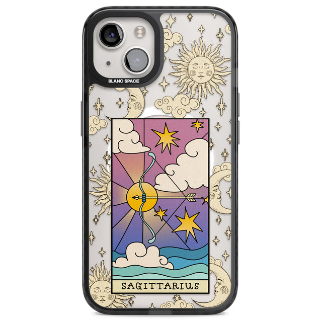 Celestial Zodiac - Sagittarius Magsafe Black Impact Phone Case for iPhone 13, iPhone 14, iPhone 15