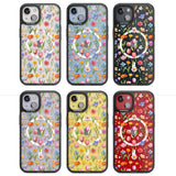 Small Flower Mix Magsafe Black Impact Phone Case for iPhone 13, iPhone 14, iPhone 15