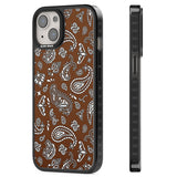 Brown Bandana Magsafe Black Impact Phone Case for iPhone 13, iPhone 14, iPhone 15