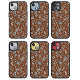 Brown Bandana Magsafe Black Impact Phone Case for iPhone 13, iPhone 14, iPhone 15