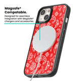 Red Bandana Magsafe Black Impact Phone Case for iPhone 13, iPhone 14, iPhone 15