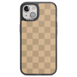 BEIGE CHECKERED Black Impact Phone Case for iPhone 13, iPhone 14, iPhone 15