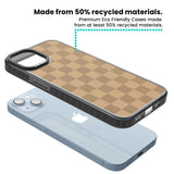 BEIGE CHECKERED Black Impact Phone Case for iPhone 13, iPhone 14, iPhone 15