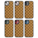 BEIGE CHECKERED Black Impact Phone Case for iPhone 13, iPhone 14, iPhone 15