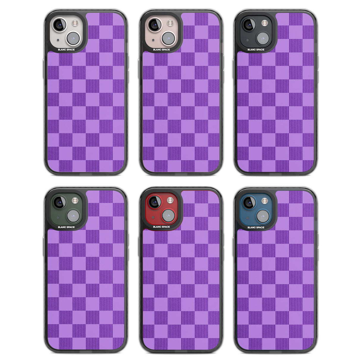 LILAC CHECKERED Black Impact Phone Case for iPhone 13, iPhone 14, iPhone 15