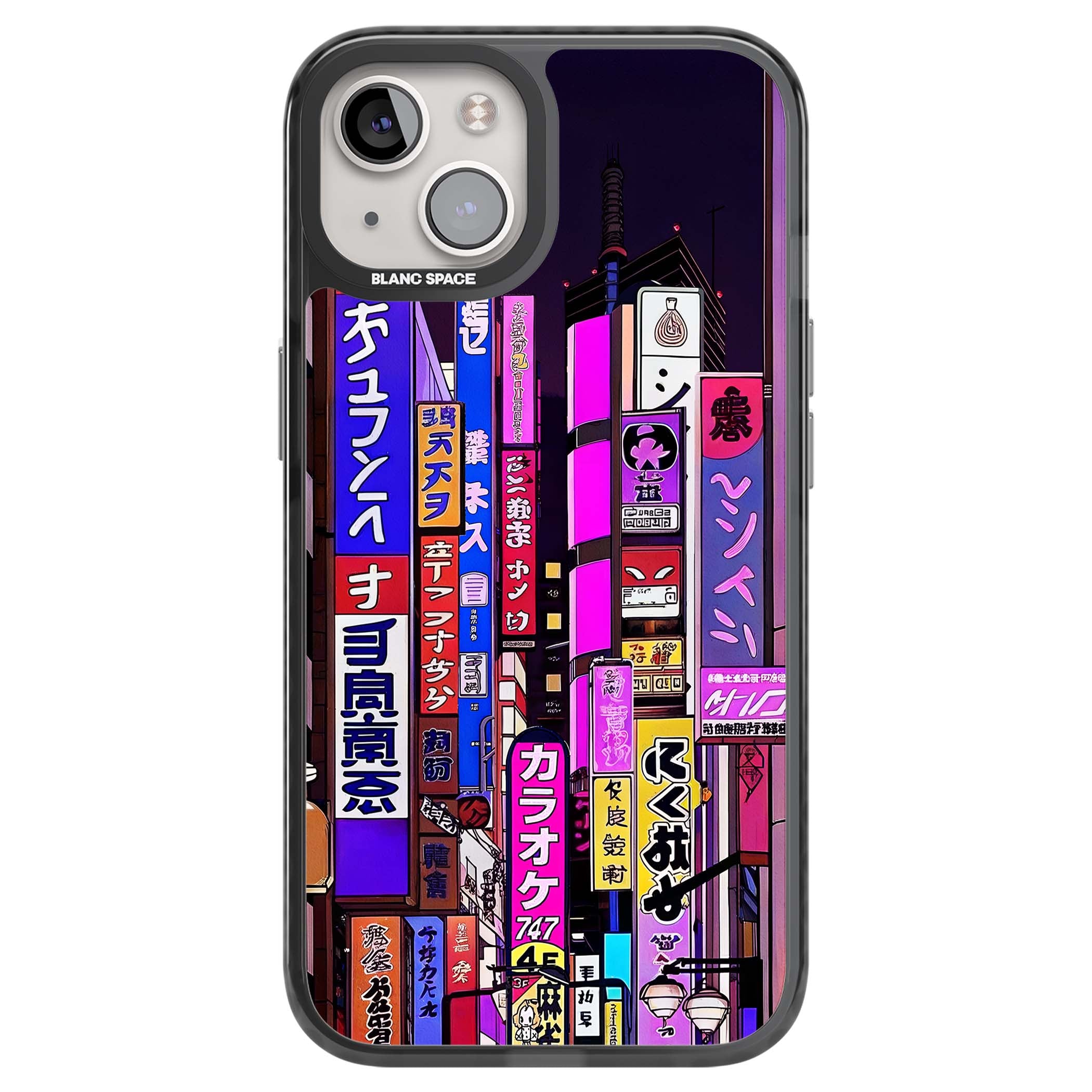 NEON NIGHT anime iPhone case | Black Impact case for iPhone 13, iPhone 14, iPhone 15