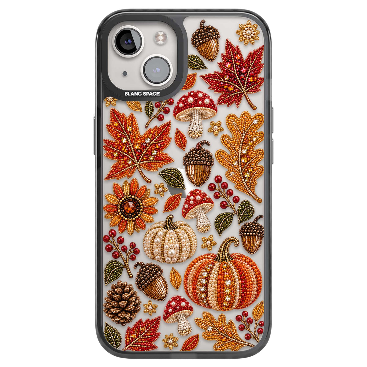 Beaded Autumn iPhone case | Black Impact case for iPhone 13, iPhone 14, iPhone 15