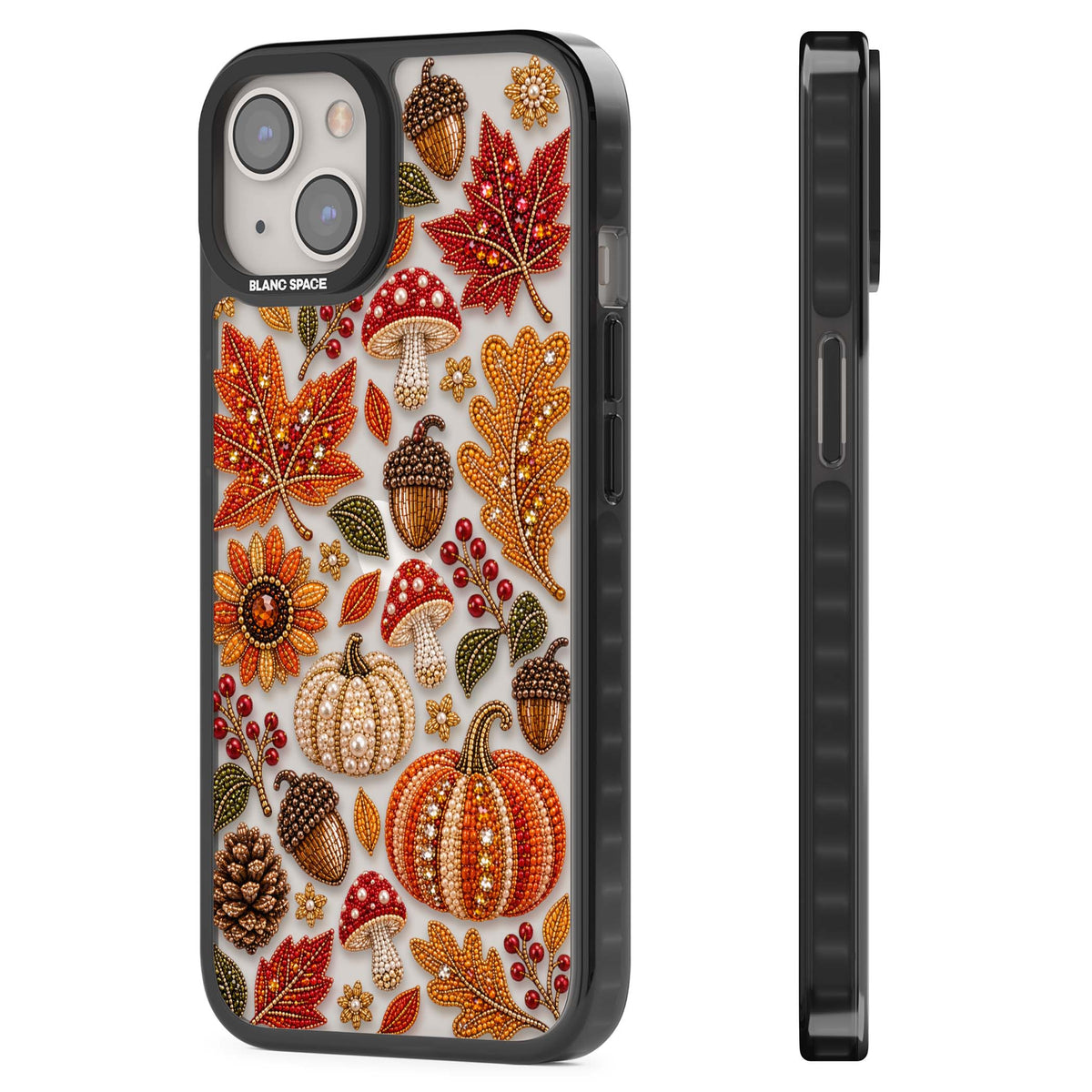 Beaded Autumn iPhone case | Black Impact case for iPhone 13, iPhone 14, iPhone 15