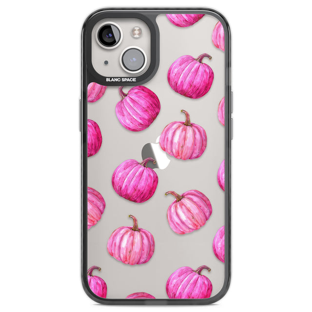 Pink Pumpkins Black Impact Phone Case for iPhone 13, iPhone 14, iPhone 15