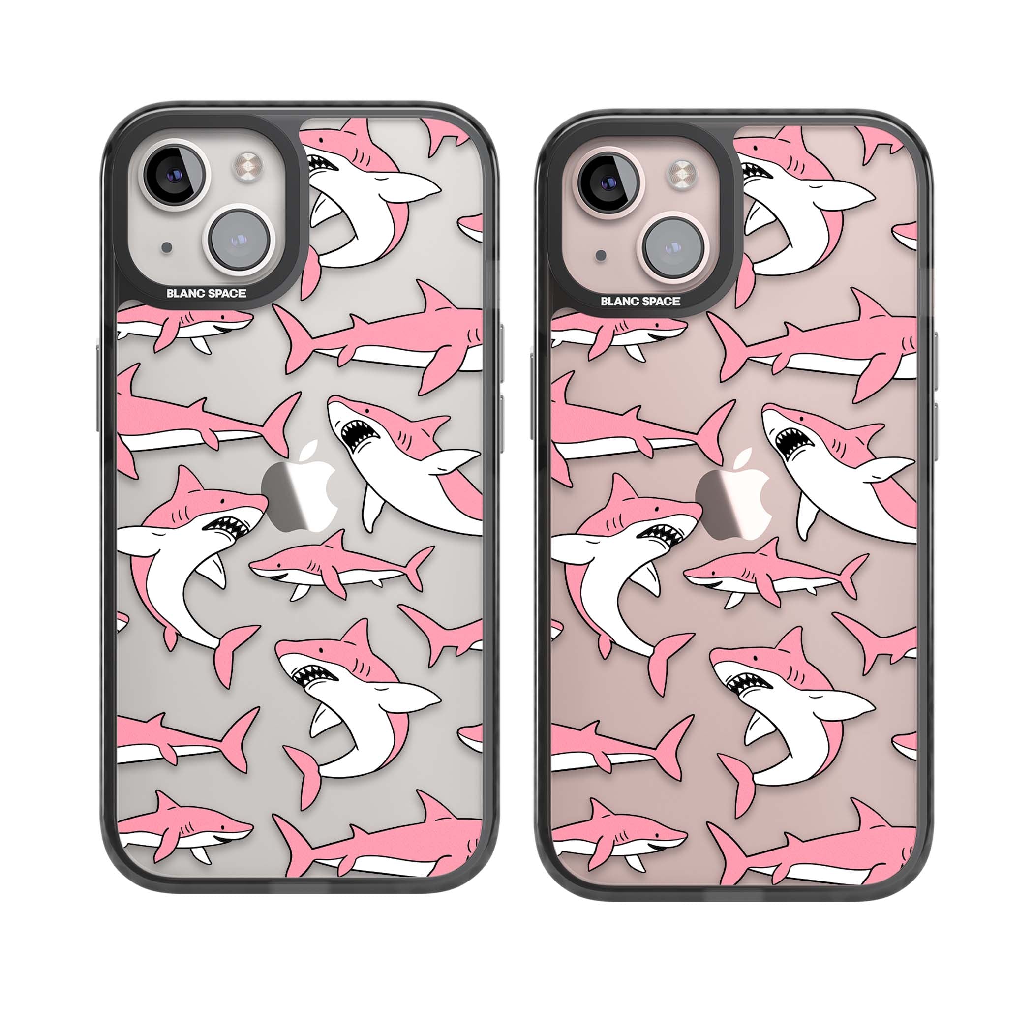 Bubblegum Sharks for her iPhone case | Black Impact case for iPhone 13, iPhone 14, iPhone 15