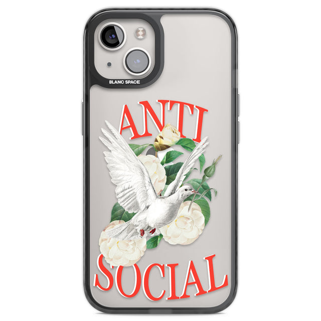 Anti-Social Black Impact Phone Case for iPhone 13, iPhone 14, iPhone 15