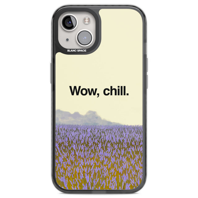 Wow, chill Black Impact Phone Case for iPhone 13, iPhone 14, iPhone 15