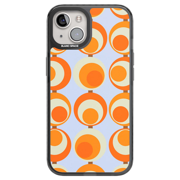 Mid Century Blue Orange Pattern